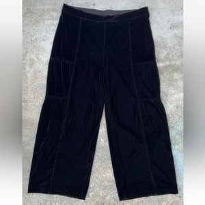 Soft Surroundings Black Velvet Wide Leg Pant Size 1X